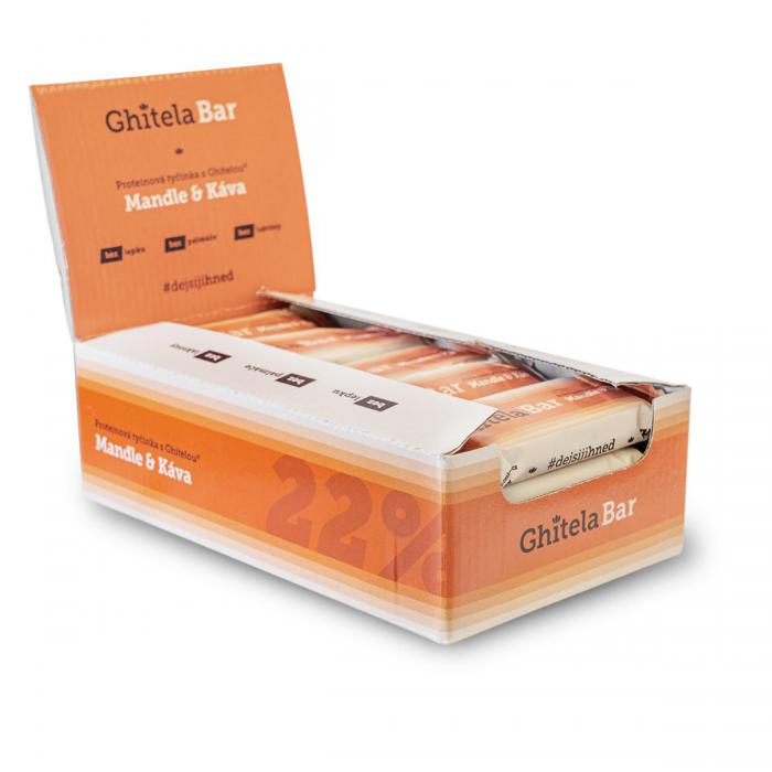 Ghitela Bar® 35g mandle & káva - karton 20 ks